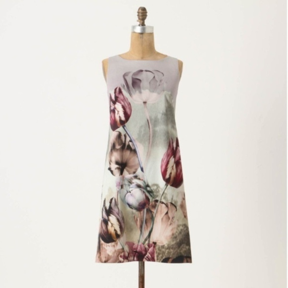 Anthropologie Bailey 44 Tulip Blooming Bulbs Shift Dress Size 4 NWT